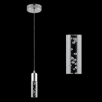 Bolha 4.75" Bubble Acrylic/Iron Modern Minimalist Integrated LED Pendant - JONATHAN Y